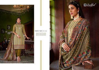 Raabia by Zulfat pure pashmina digital printed unstitched dress material catalogue  salwar kameez catalogs