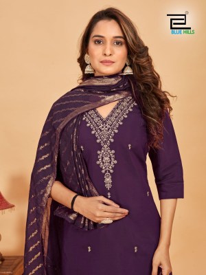 Raashi by Blue hills exclusive roman silk designer readymade suit catalogue at affordable rate readymade suit catalogs