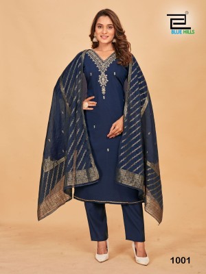 Raashi by Blue hills exclusive roman silk designer readymade suit catalogue at affordable rate readymade suit catalogs