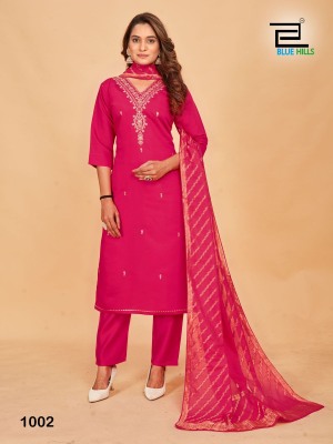 Raashi by Blue hills exclusive roman silk designer readymade suit catalogue at affordable rate readymade suit catalogs