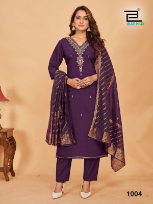 Raashi by Blue hills exclusive roman silk designer readymade suit catalogue at affordable rate readymade suit catalogs