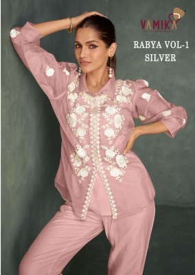 Rabya Vol 1 by Vamika heavy organza with white work co ord set at amaviexpo  co ord set catalogs