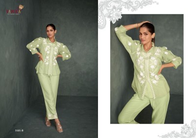 Rabya Vol 1 by Vamika heavy organza with white work co ord set at amaviexpo  Size wise Combo Set