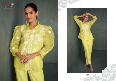 Rabya vol 1 by Vamika heavy organza embroidered co ord set catalogue at affordable rate Size wise Combo Set