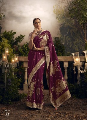 Radha Rani by KImora SA 246 Pure Dola Silk with Fancy Based Fabric designer saree catalogue at affordable rate sarees catalogs