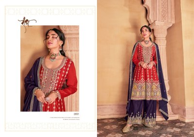 Radha Trendz by Maharani present heavy chinon embroidered readymade Pakistani suit catalogue readymade suit catalogs