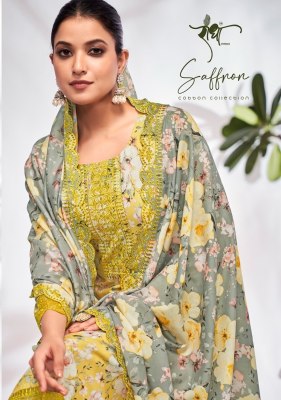 Radha Trendz by Saffron unstitched pure cotton digital printed suit catalogue wholesale catalogs