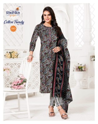 Radhika Life Style Trendy Vol 2 Pure Cotton Print Embroidery Work Kurti Pant And Dupatta Wholesale  kurtis catalogs