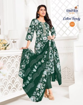 Radhika Life Style Trendy Vol 2 Pure Cotton Print Embroidery Work Kurti Pant And Dupatta Wholesale  kurtis catalogs