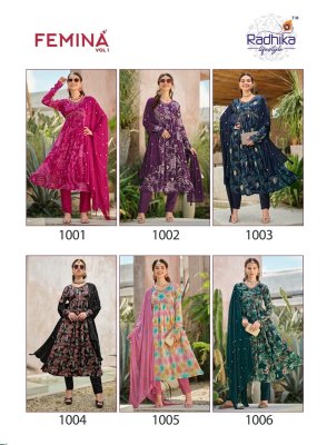 Radhika Life style by Femina vol 1 pure heavy chinon printed readymade kurti pant and dupatta catalogue  readymade suit catalogs