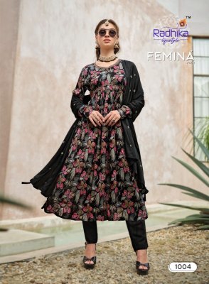 Radhika Life style by Femina vol 1 pure heavy chinon printed readymade kurti pant and dupatta catalogue  readymade suit catalogs