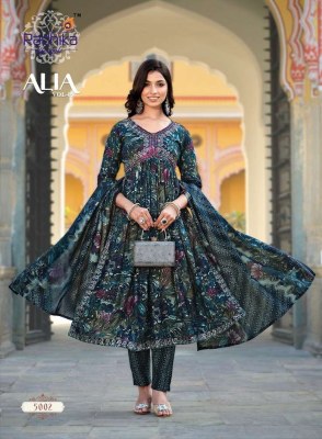 Radhika Lifestyle Alia Vol 5 Kurti Pant Dupatta Set Alia Cut Kurti catalogue buy Online shopping  kurtis catalogs