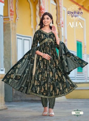 Radhika Lifestyle Alia Vol 5 Kurti Pant Dupatta Set Alia Cut Kurti catalogue buy Online shopping  kurtis catalogs