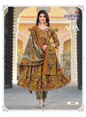 Radhika Lifestyle Alia Vol 5 Kurti Pant Dupatta Set Alia Cut Kurti catalogue buy Online shopping  kurtis catalogs