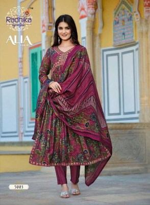 Radhika Lifestyle Alia Vol 5 Kurti Pant Dupatta Set Alia Cut Kurti catalogue buy Online shopping  kurtis catalogs