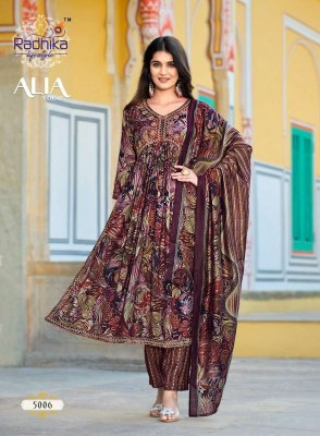 Radhika Lifestyle Alia Vol 5 Kurti Pant Dupatta Set Alia Cut Kurti catalogue buy Online shopping  kurtis catalogs