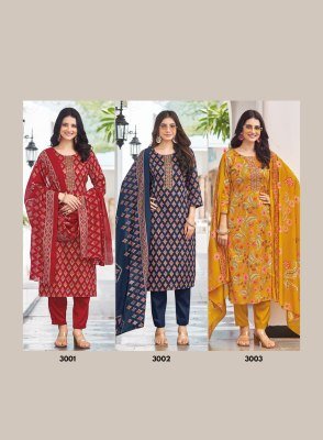 Radhika Lifestyle Nazrana Vol 3 Jam Satin Discharge Print Top with Embroidery, Jam Satin Bottom And Modal Discharge Print Dupatta Wholesale kurtis catalogs