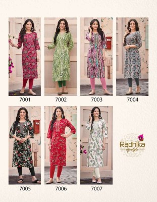 Radhika Lifestyle Pahel Vol 7 Rayon Printed With Work Kurti Design Buy Online Sale  kurtis catalogs