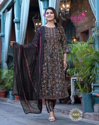 Radhika Lifestyle Resham Vol 1 Nyra Cut Wholesale Kurti catalogue Surat  kurtis catalogs