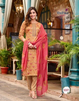 Radhika Lifestyle Seerat Vol 5 Kurti Pant Dupatta Set Wholesale Kurti Catalogue  kurtis catalogs