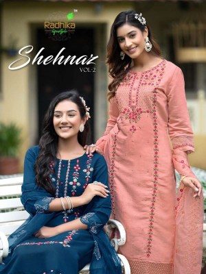 Radhika Lifestyle Sehnaz Vol 2 Kurti Pant Dupatta Set Wholesale Kurti catalogue  Radhika Lifestyle