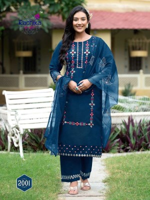 Radhika Lifestyle Sehnaz Vol 2 Kurti Pant Dupatta Set Wholesale Kurti catalogue  kurtis catalogs