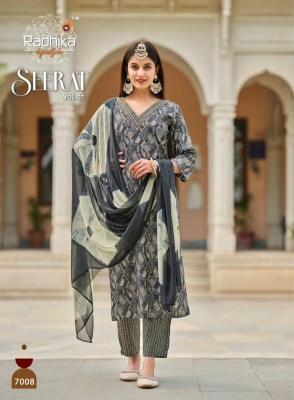 Radhika Lifestyle by Seerat vol 7 reyon embroidered printed readymade suit catalogue at low rate readymade suit catalogs