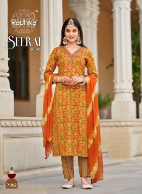 Radhika Lifestyle by Seerat vol 7 reyon embroidered printed readymade suit catalogue at low rate readymade suit catalogs