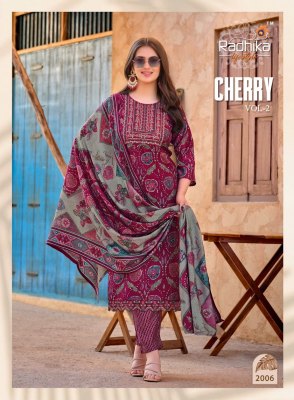 Radhika Lifestyle by cherry vol 2 fancy modal muslin printed kurti pant and dupatta catalogue readymade suit catalogs