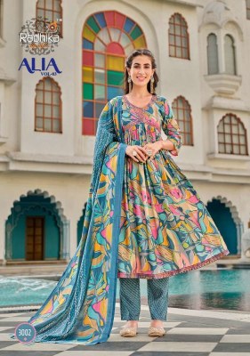 Radhika life style alia vol 3 pure modal muslin printed alia cut gown Kurti catalogue wholesale rate in India  kurtis catalogs