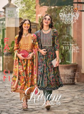 Radhika life style by Rasam vol 6 pure modal printed fancy kurti pant and dupatta catalogue at amaviexpo Radhika Lifestyle