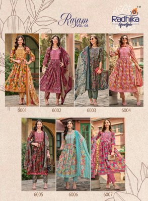 Radhika life style by Rasam vol 6 pure modal printed fancy kurti pant and dupatta catalogue at amaviexpo readymade suit catalogs