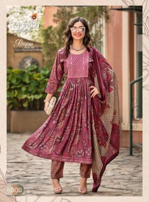 Radhika life style by Rasam vol 6 pure modal printed fancy kurti pant and dupatta catalogue at amaviexpo readymade suit catalogs