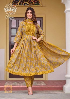 Radhika life style new launch rasam vol 5 nyra cut Kurti with pant and dupatta set gown Kurti catalogue wholesaler price in India  kurtis catalogs