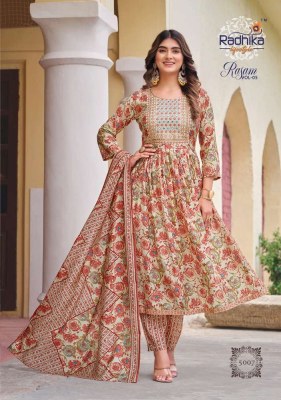 Radhika life style new launch rasam vol 5 nyra cut Kurti with pant and dupatta set gown Kurti catalogue wholesaler price in India  kurtis catalogs