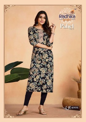 Radhika life style pahle vol 4 rayon printed designer Kurti manufacturer  kurtis catalogs