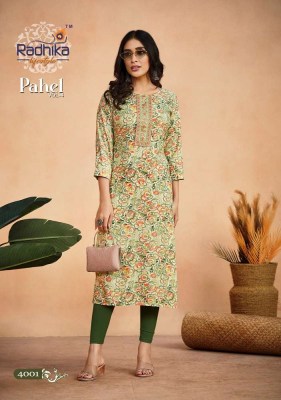 Radhika life style pahle vol 4 rayon printed designer Kurti manufacturer  kurtis catalogs