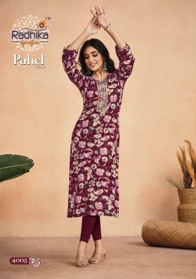 Radhika life style pahle vol 4 rayon printed designer Kurti manufacturer  kurtis catalogs