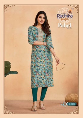 Radhika life style pahle vol 4 rayon printed designer Kurti manufacturer  kurtis catalogs