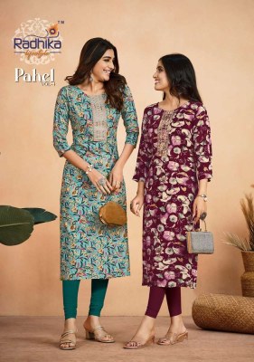 Radhika life style pahle vol 4 rayon printed designer Kurti manufacturer  kurtis catalogs