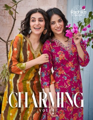 Radhika lifestyle by Charming vol 4 modal chanderi printed fancy kurti catalogue at low rate Radhika Lifestyle