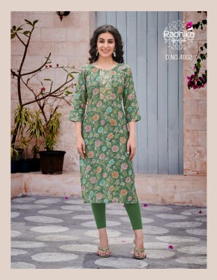 Radhika lifestyle by Charming vol 4 modal chanderi printed fancy kurti catalogue at low rate kurtis catalogs