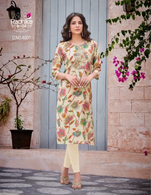 Radhika lifestyle by Charming vol 4 modal chanderi printed fancy kurti catalogue at low rate kurtis catalogs