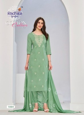 Radhika lifestyle by Cotton culture vol 1 fancy embroidered  readymade suit catalogue at low rate readymade suit catalogs