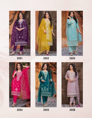 Radhika lifestyle by Sehnaz vol 3 pure roman silk embroidered kurti pant and dupatta catalogue at low rate readymade suit catalogs