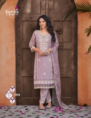 Radhika lifestyle by Sehnaz vol 3 pure roman silk embroidered kurti pant and dupatta catalogue at low rate readymade suit catalogs