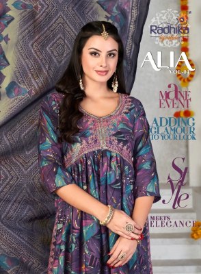 Radhika lifestyle by alia vol 4 kurti pant with dupatta at wholsale rate Radhika Lifestyle