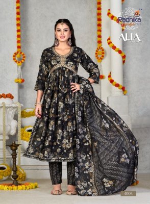 Radhika lifestyle by alia vol 4 kurti pant with dupatta at wholsale rate kurtis catalogs