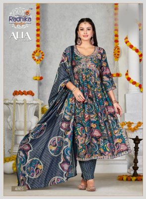 Radhika lifestyle by alia vol 4 kurti pant with dupatta at wholsale rate kurtis catalogs