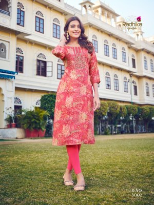 Radhika lifestyle by charming vol 3 modal chanderi kurti catalogue at affordable rate  kurtis catalogs